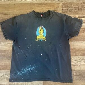 Vintage Quiksilver hula girl distressed tshirt XL